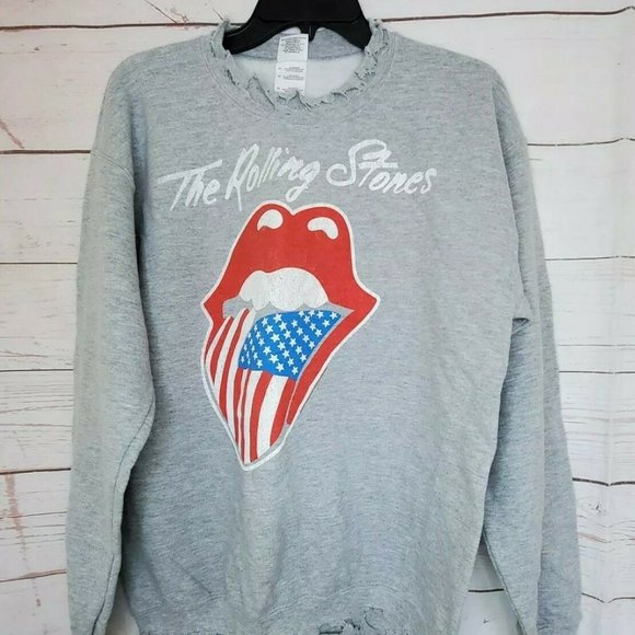 Gildan Med The Rolling Stones Sweatshirt - Picture 1 of 9